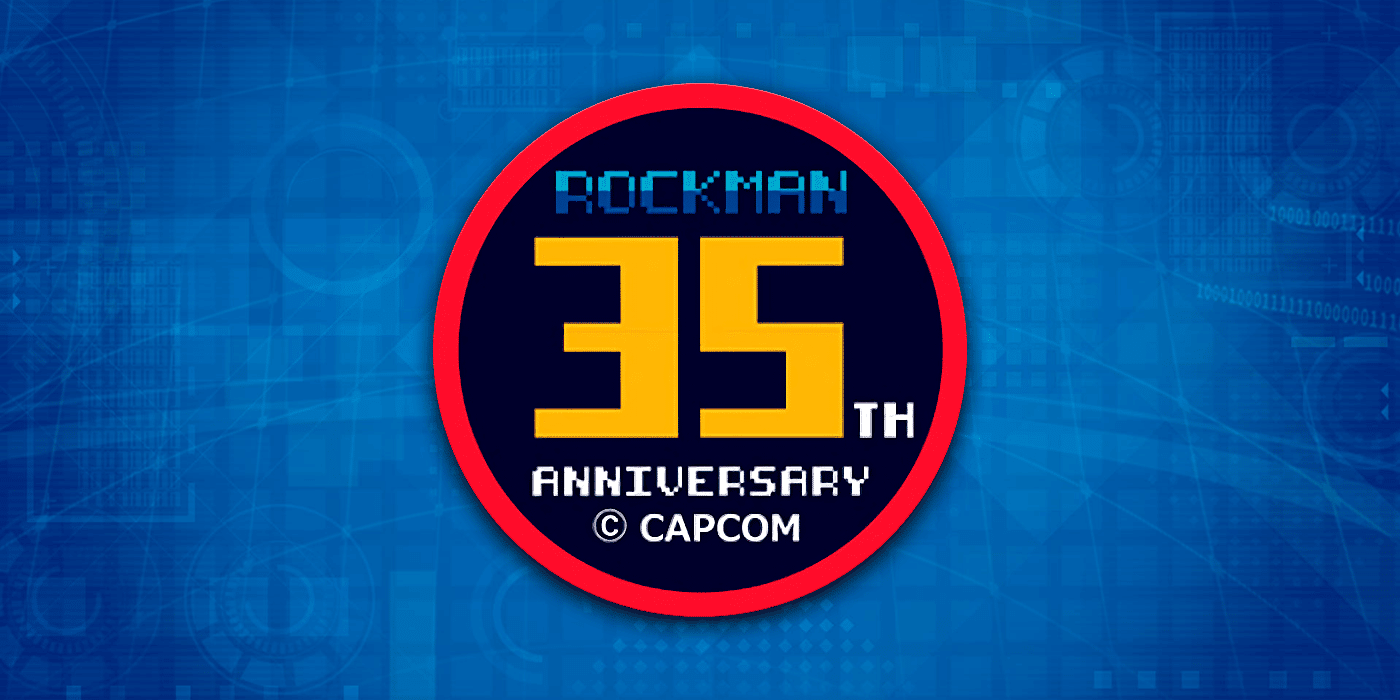 Mega Man 35 jarig jubileum logo & samenwerking