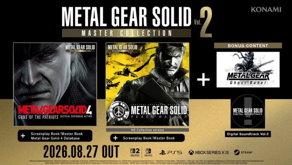 Metal Gear Solid: Master Collection Vol. 2 launch trailer and bundle breakdown