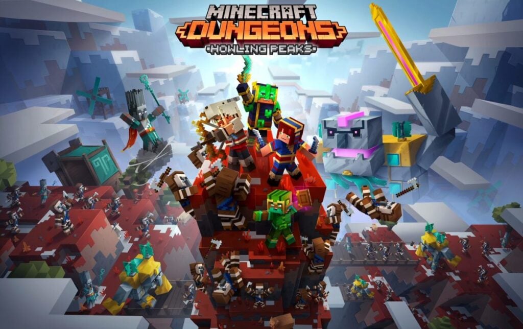 Minecraft Dungeons cross-play in november en Howling Peaks DLC in december
