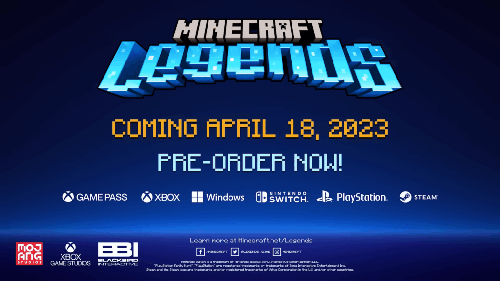 Minecraft Legends – To launch April 18th 2023