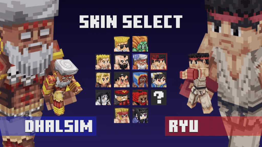 Minecraft – Street Fighter World Warrior Skin Pack