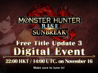 Monster Hunter Rise: Sunbreak Free Title Update 3 Digital Event Announced – November 16th