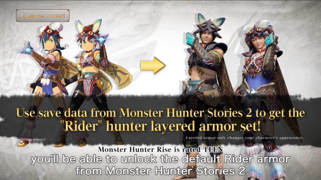 Monster Hunter Stories 2 Save Data ontgrendelt Rider Hunter Layered Armor in Monster Hunter Rise Monster Hunter Stories 2 Save Data ontgrendelt Rider Hunter Layered Armor in Monster Hunter Rise