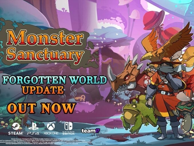 Nieuws - Monster Sanctuary The Forgotten World Update trailer 