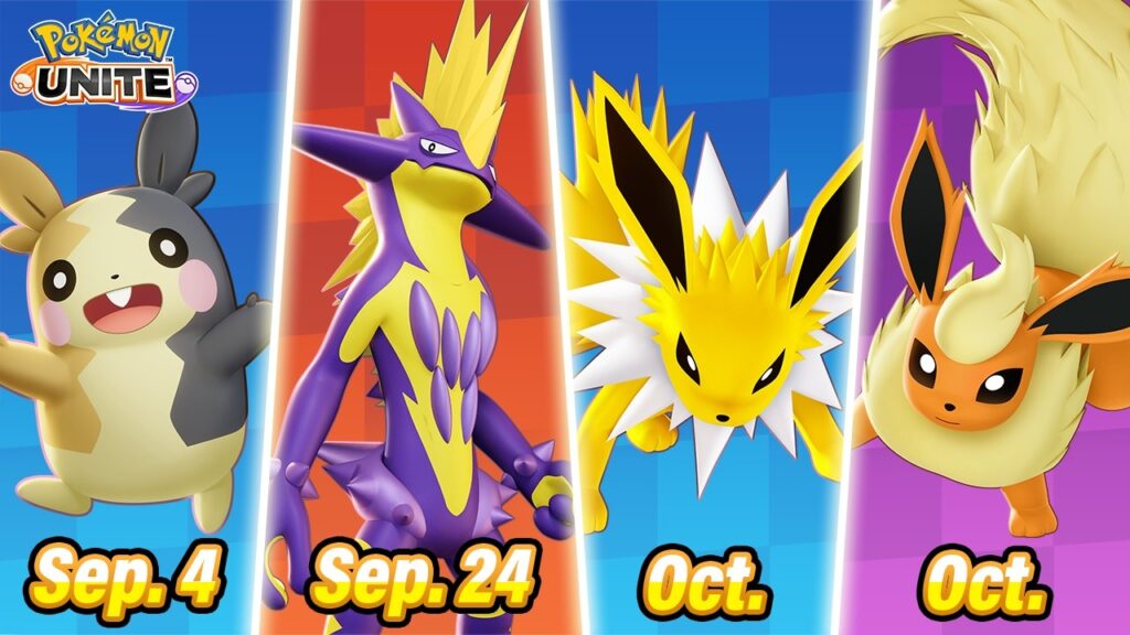 Morpeko, Toxtricity, Jolteon en Flareon voegen zich bij de selectie van Pokémon UNITE
