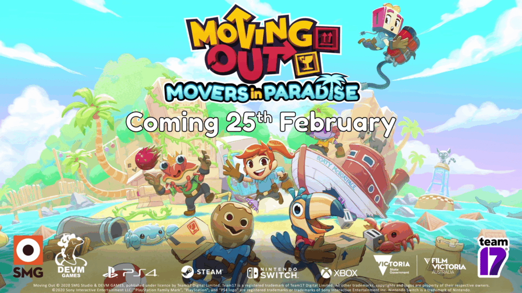 Moving Out – Movers In Paradise DLC Launches February 25, 2021