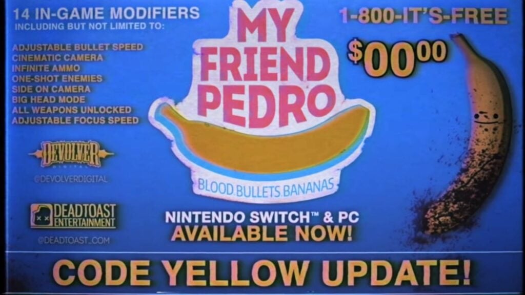 My Friend Pedro – 500,000+ copies – Time for Code Yellow update