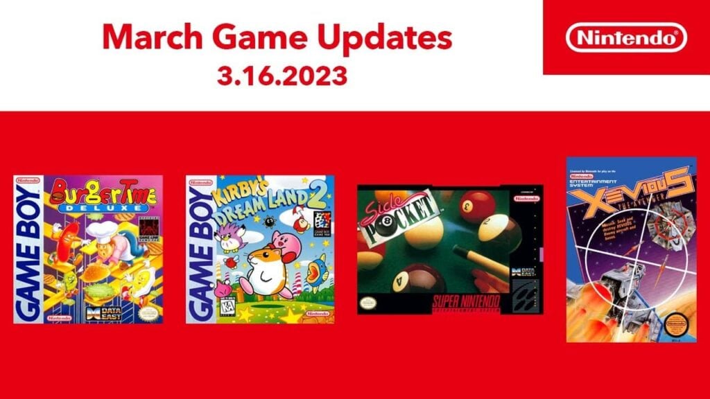 New Additions to Nintendo Switch Online, March 2023 Update