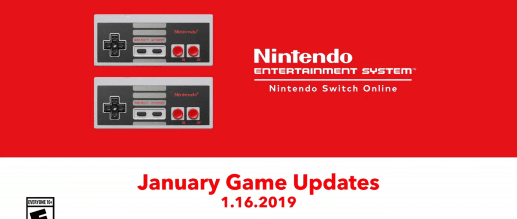 New NES Nintendo Switch Online game updates trailer January