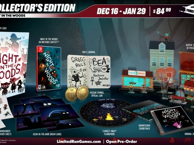 Nieuws - Limited Run Games – Night in the Woods fysieke release, inclusief collector’s editie 