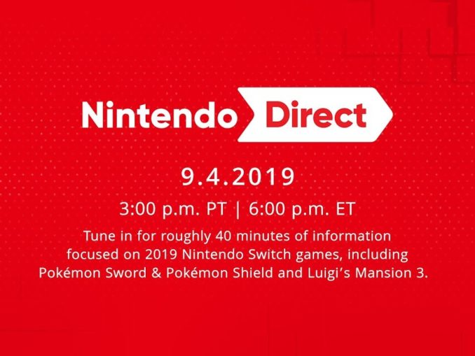 Nieuws - Nintendo Direct – officieel bevestigd voor 4 september 