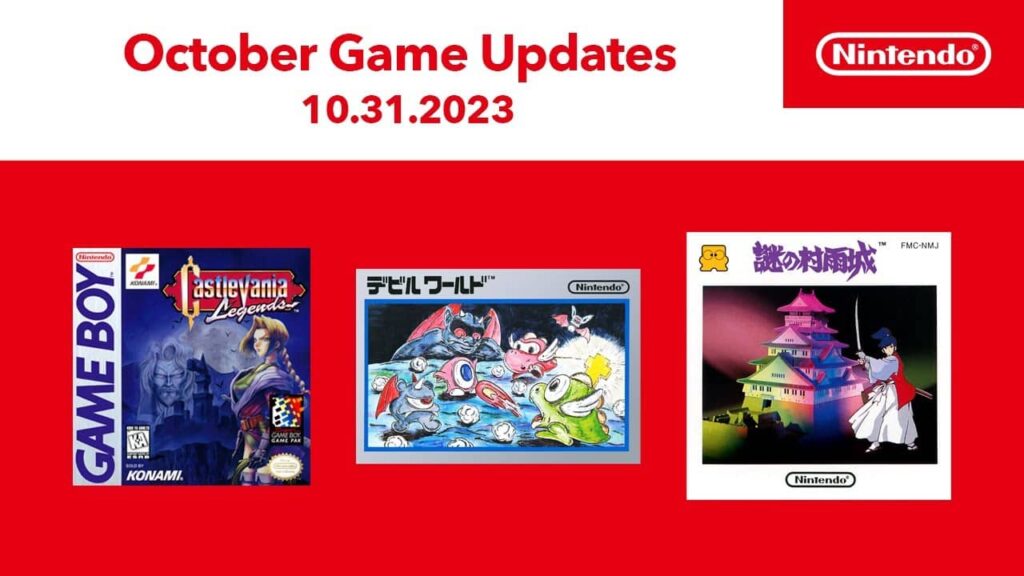 Nintendo’s nieuwste toevoegingen: Castlevania Legends & meer op Switch Online