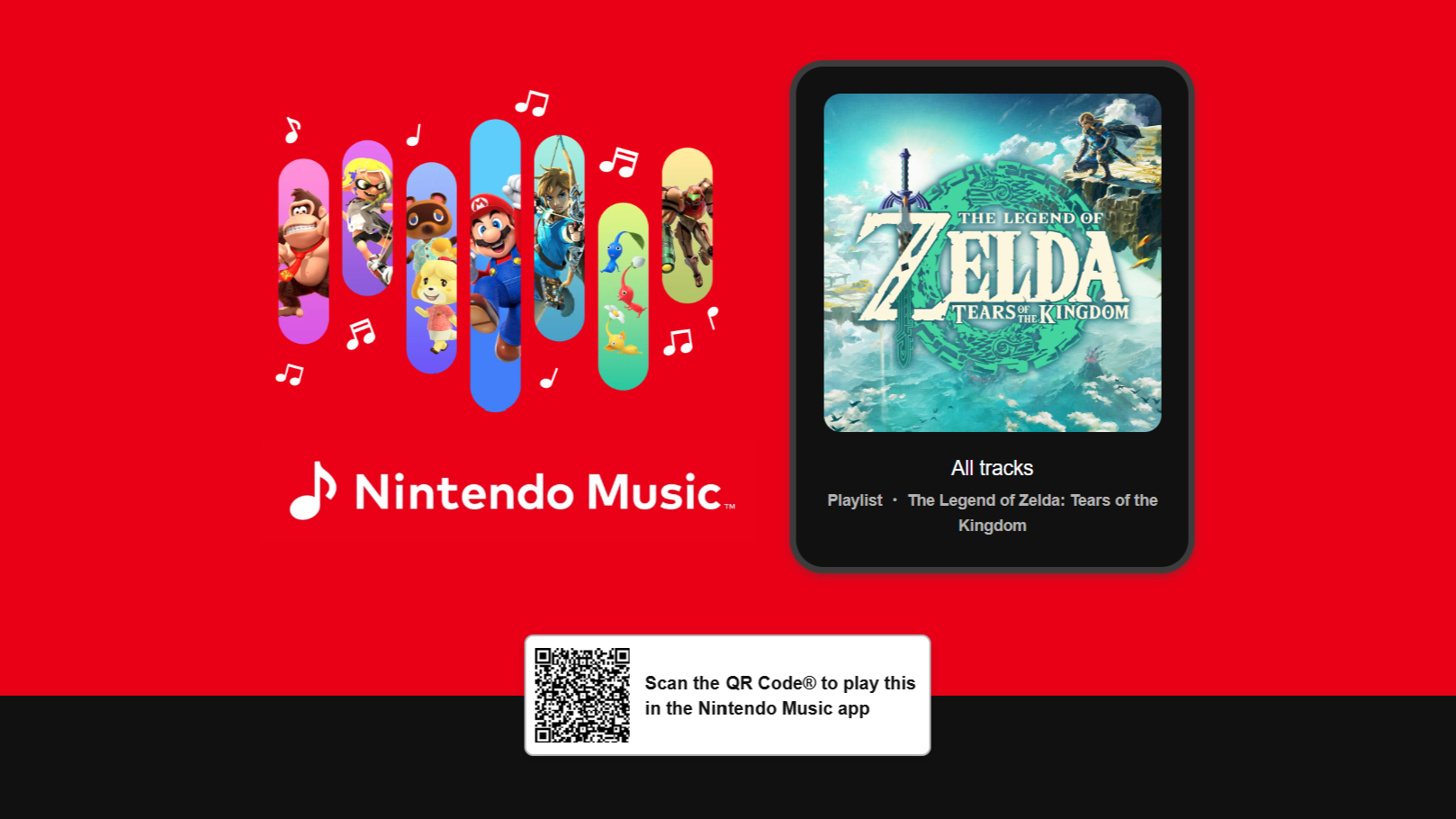 Nintendo Music-app viert Zelda: Tears of the Kingdom met 344 nieuwe nummers