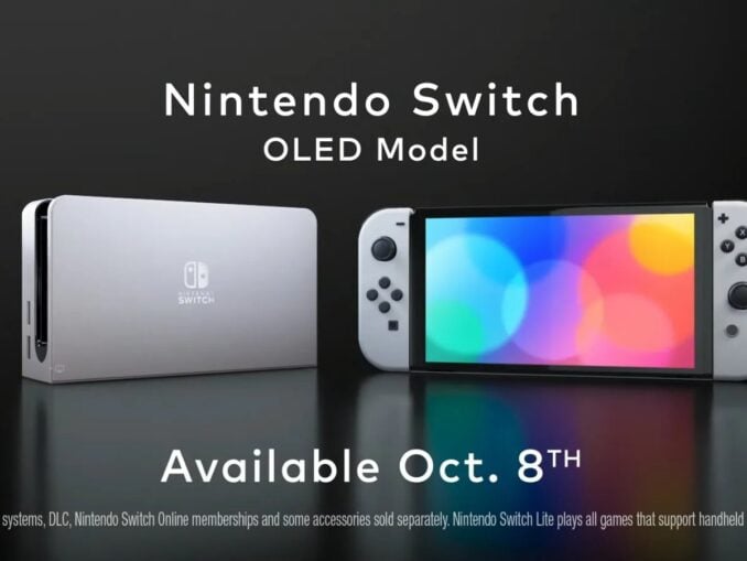 News - Nintendo Switch OLED – Officially announced, Launching October 8th 2021 