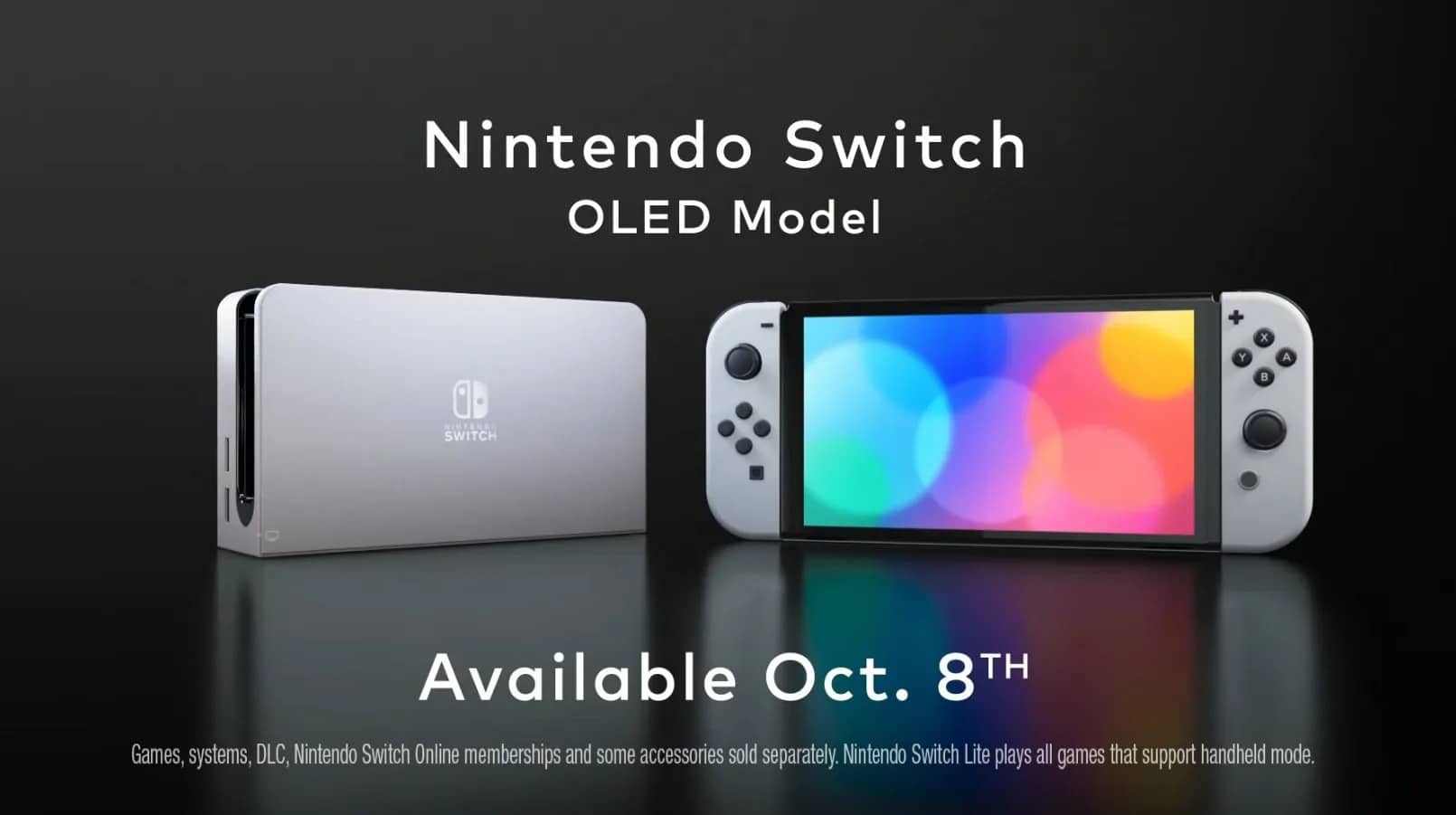 Nintendo Switch OLED – Officially announced, Launching October 8th 2021