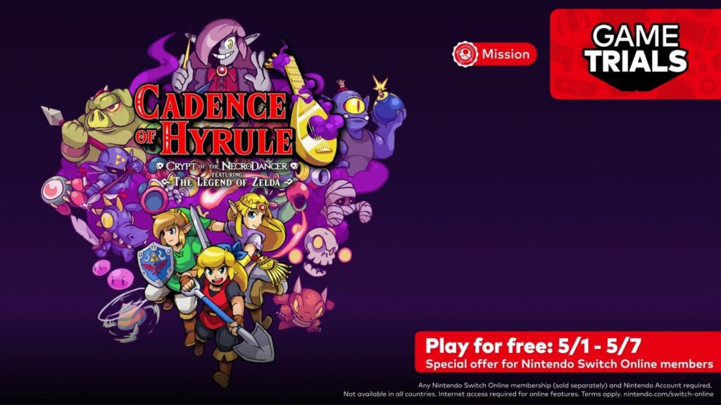 Nintendo Switch Online Game Trials: The Rhythm of Cadence Of Hyrule