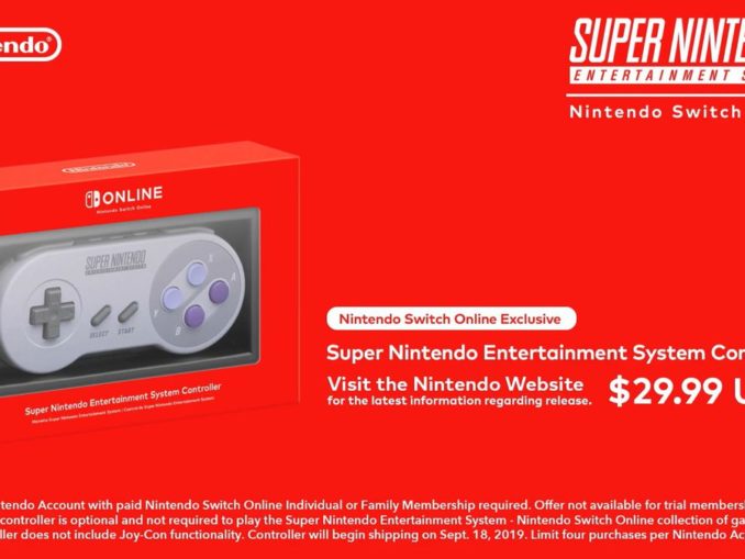 News - Nintendo Switch Online SNES controllers – available now 