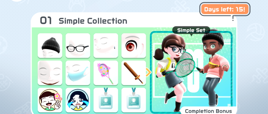 Nintendo Switch Sports – New items and cosmetics & set completion bonuses