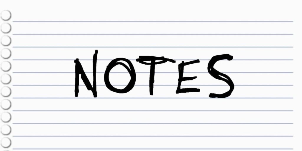 Notes Notes