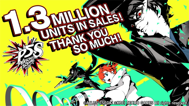 Persona 5 Strikers – 1.3 Million copies sold / shipped