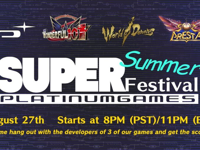 Nieuws - PlatinumGames Super Summer Festival Livestream 27 Augustus, 2021 