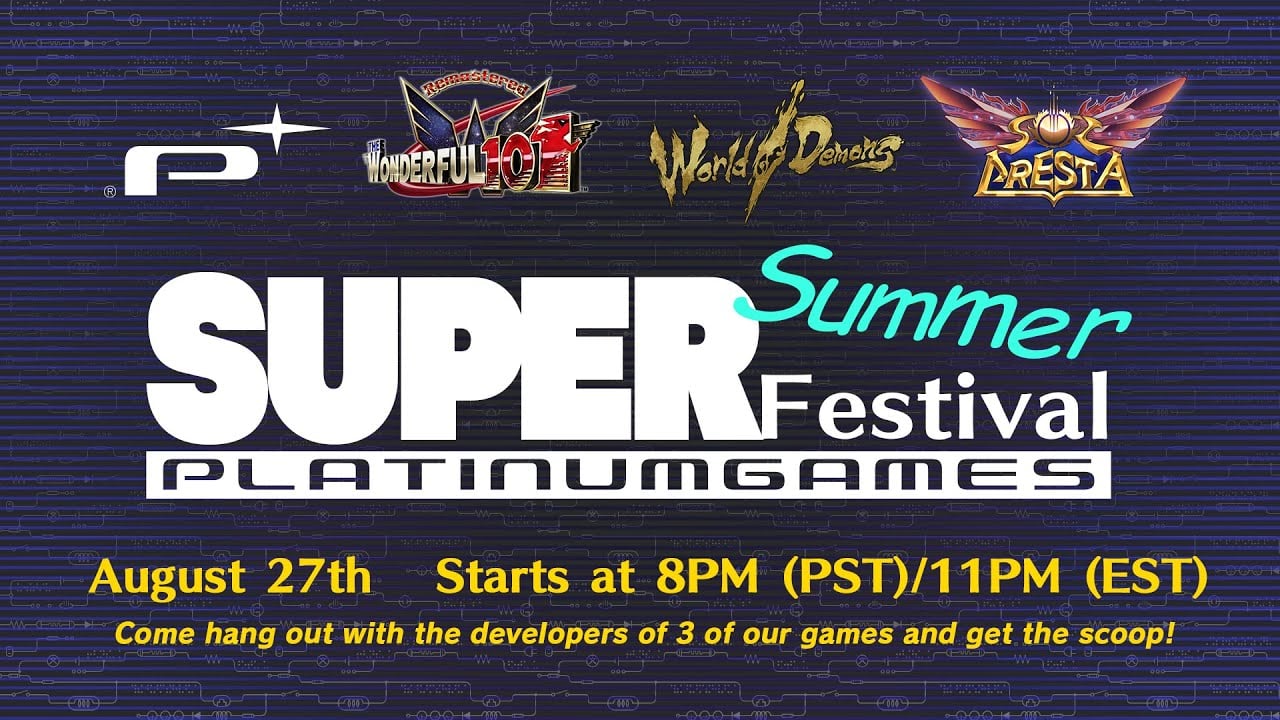 PlatinumGames Super Summer Festival Livestream August 27, 2021