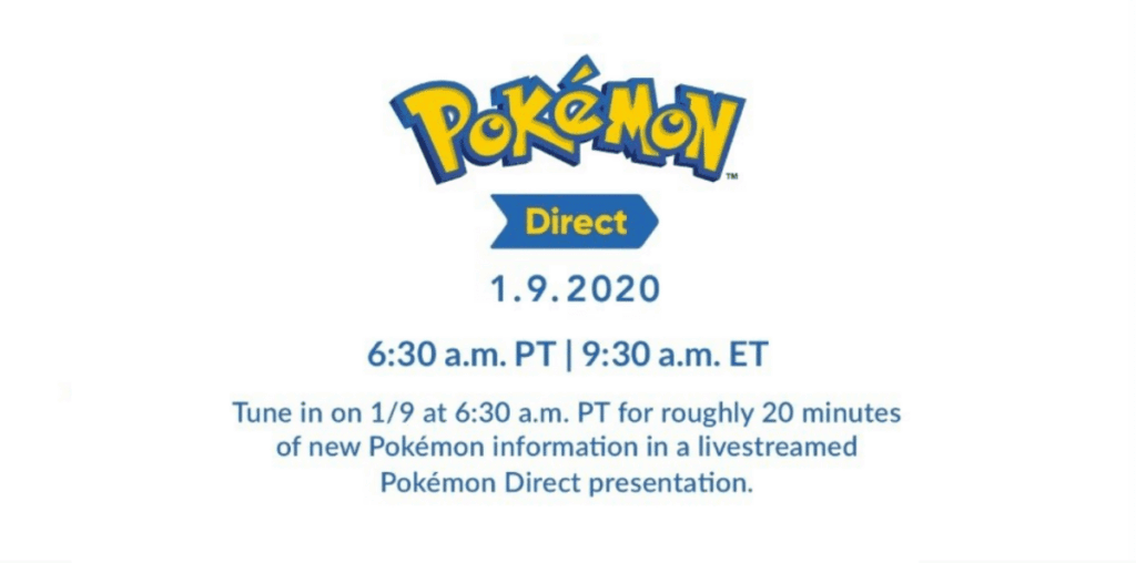 Pokemon Direct announced for January 9th