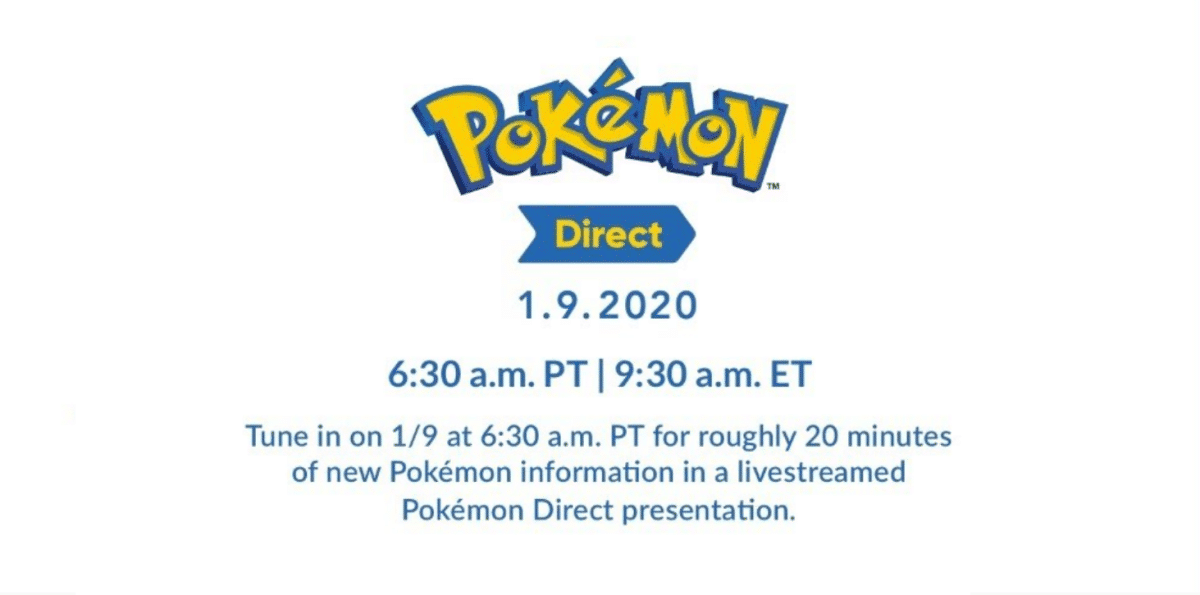 Pokemon Direct announced for January 9th