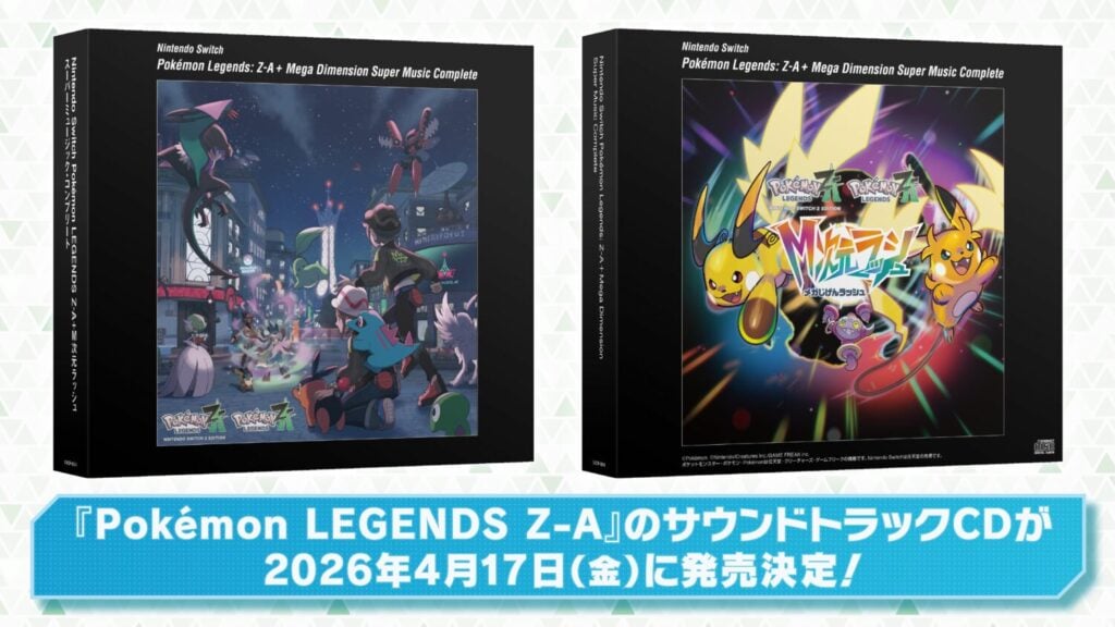 Pokémon Legends Z-A-soundtrack: release op 17 april 2026, 5 cd’s, 148 tracks en een luxe boekje