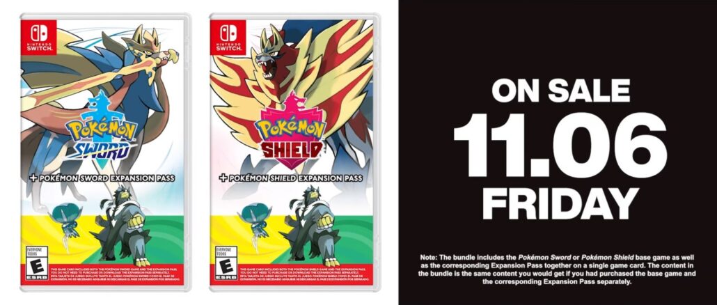Pokemon Sword/Shield + Expansion Pass Physical Editions announced for November