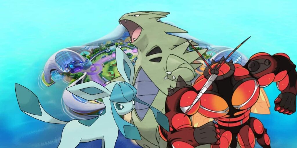 Pokemon Unite – Glaceon, Buzzwole and Tyranitar