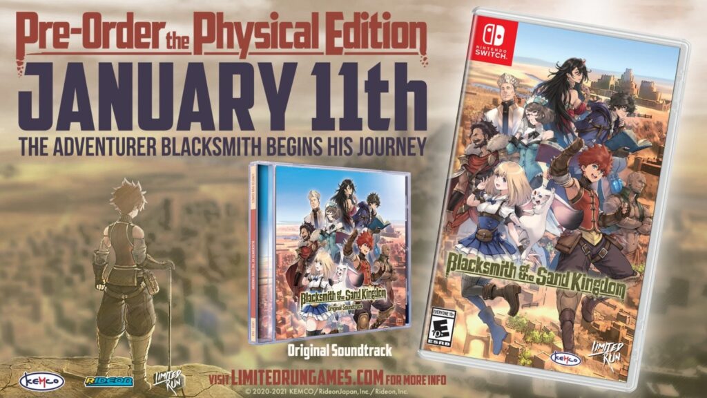 Pre-orders for physical editions of Blacksmith of Sand Kingdom begin January 11 Pre-orders for physical editions of Blacksmith of Sand Kingdom begin January 11