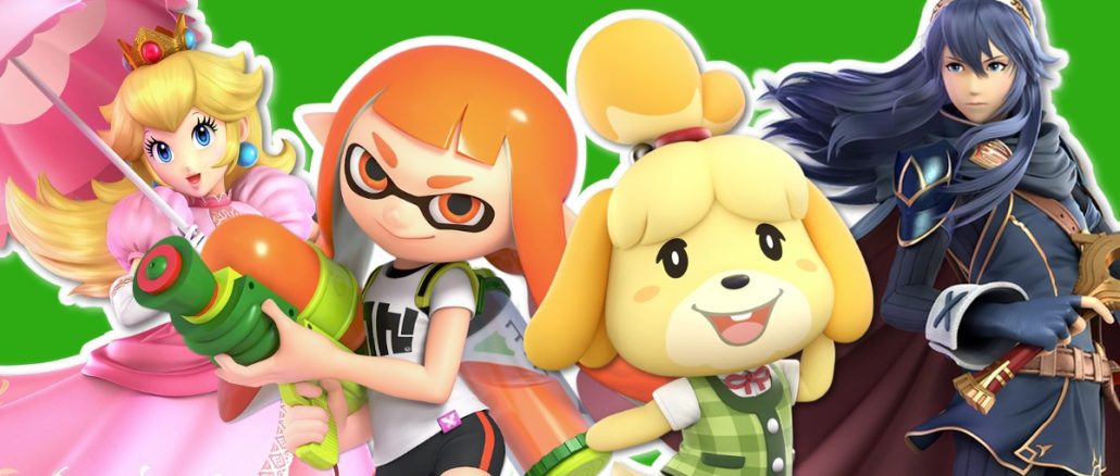 Princess Peach, Lucina, Inkling Girl & Isabelle on Xbox One Dashboards