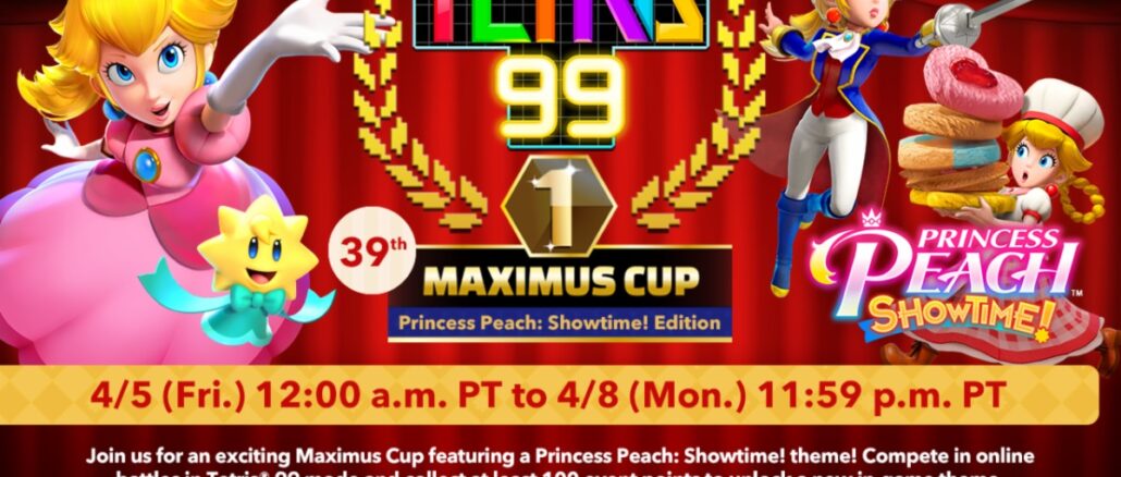 Princess Peach: Showtime Theme in Tetris 99’s 39th Maximus Cup