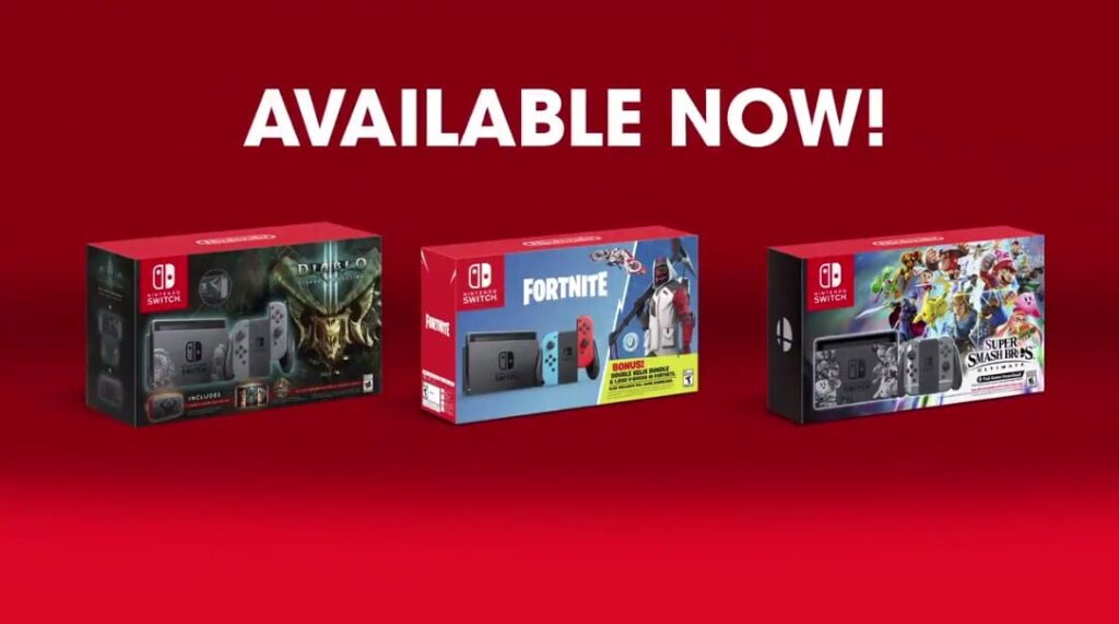 Promo voor de nieuwste Nintendo Switch-bundels