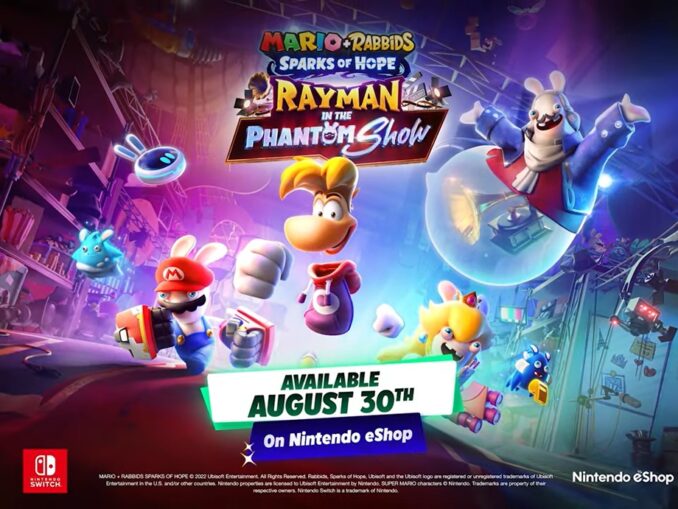 Nieuws - Rayman DLC: Rayman in de Phantom Show voor Mario + Rabbids Sparks of Hope 