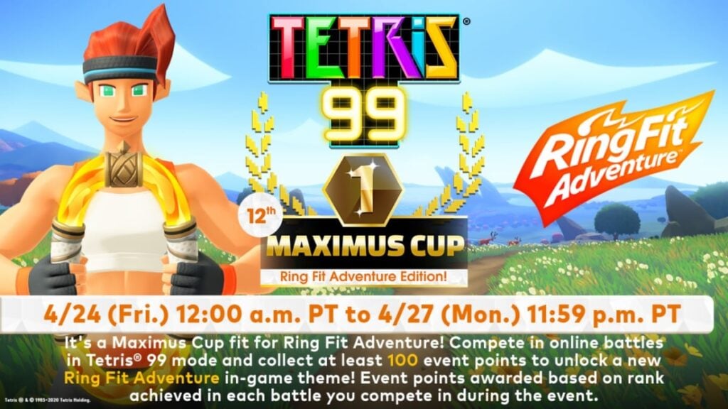 Ring Fit Adventure komt naar Tetris 99 in de 12e Maximus Cup