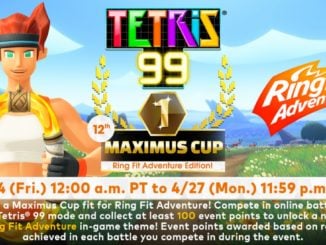 Ring Fit Adventure komt naar Tetris 99 in de 12e Maximus Cup