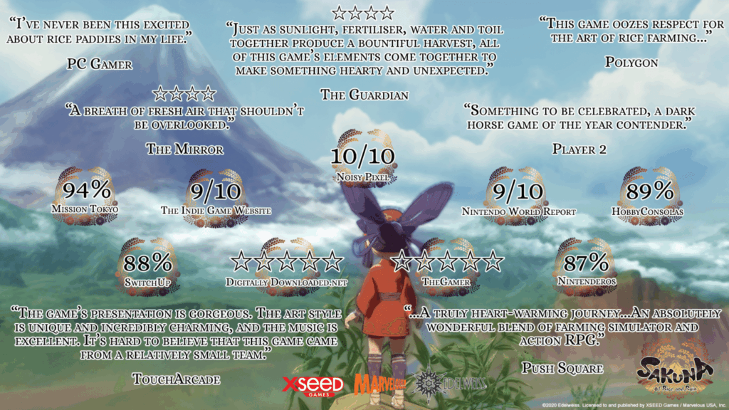 Sakuna: Of Rice and Ruin – 500,000+ exemplaren wereldwijd verkocht