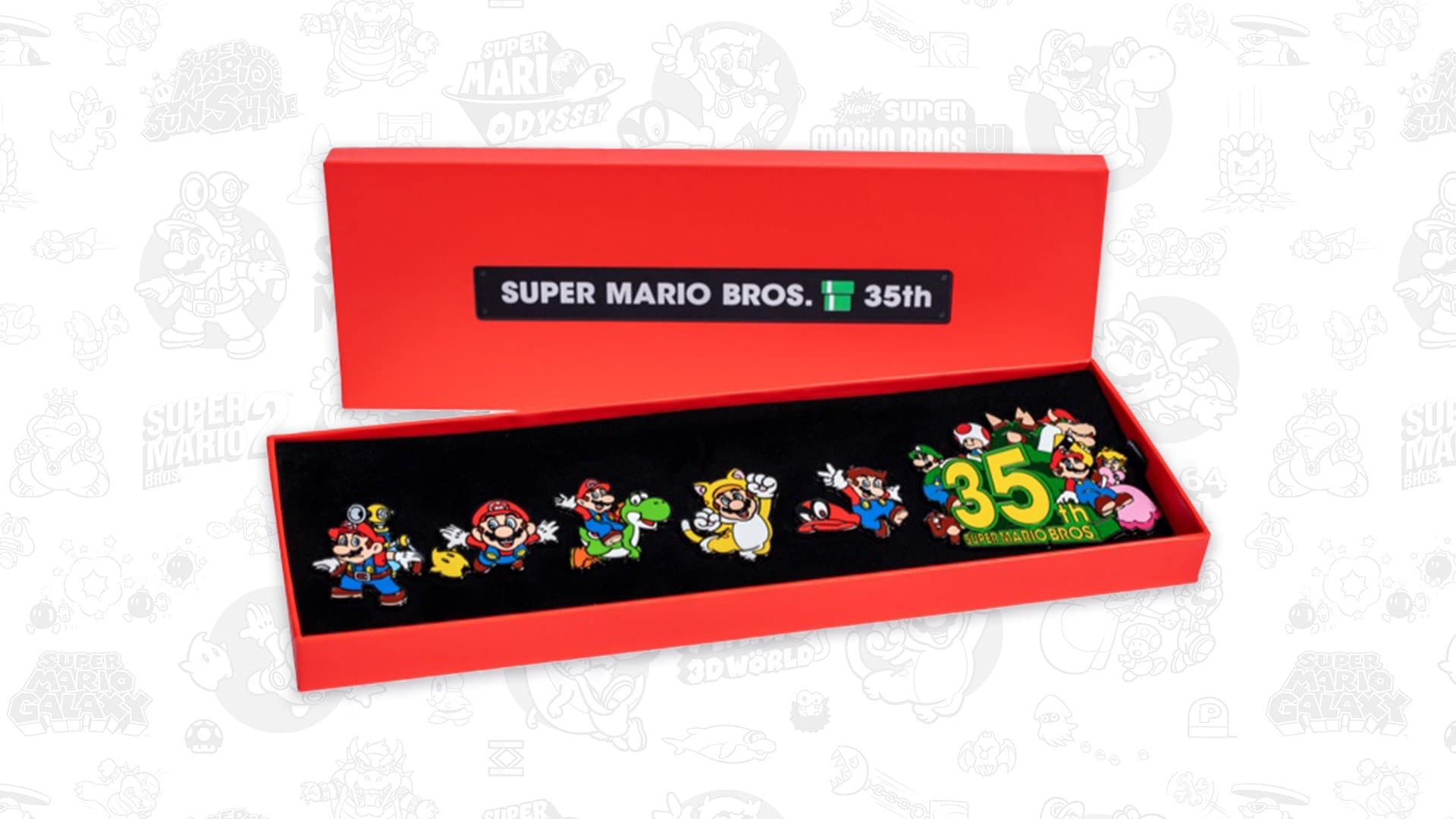 Tweede Super Mario Bros 35th Anniversary pin-set