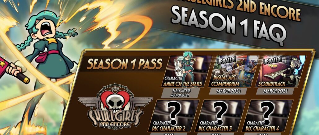 Skullgirls 2nd Encore Season 1 Pass aangekondigd – voegt 4 DLC-personages, stages en meer toe