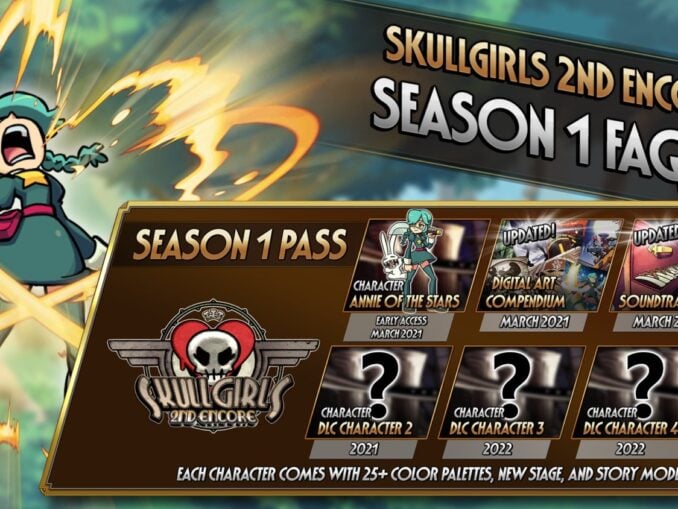 Nieuws - Skullgirls 2nd Encore Season 1 Pass aangekondigd – voegt 4 DLC-personages, stages en meer toe