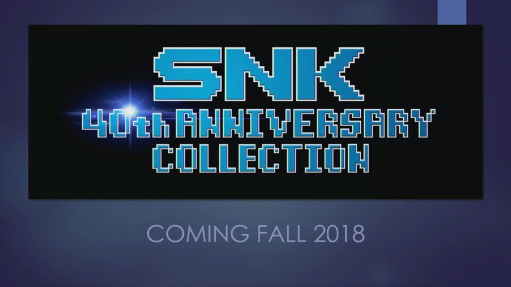SNK 40th Anniversary Collection this fall SNK 40th Anniversary Collection this fall