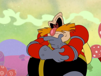 Sonic Movie scene nagemaakt in een Sonic Cartoon-stijl uit de jaren 90