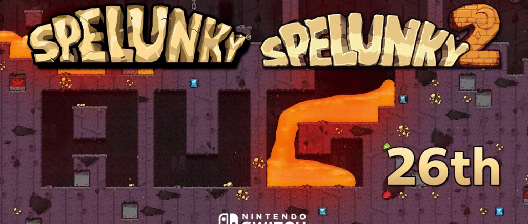 Spelunky 1 and 2 launching August 26th