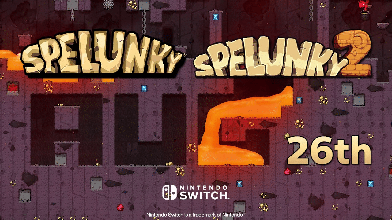 Spelunky 1 and 2 launching August 26th