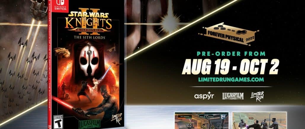 Star Wars: KOTOR II: The Sith Lords – Physical Editions Announced, Pre-Orders starting August 19th