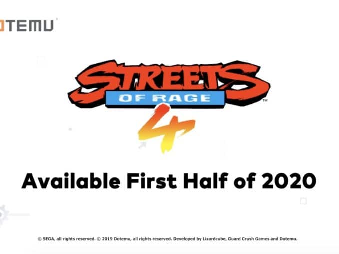 News - Streets Of Rage 4 – First Half 2020 