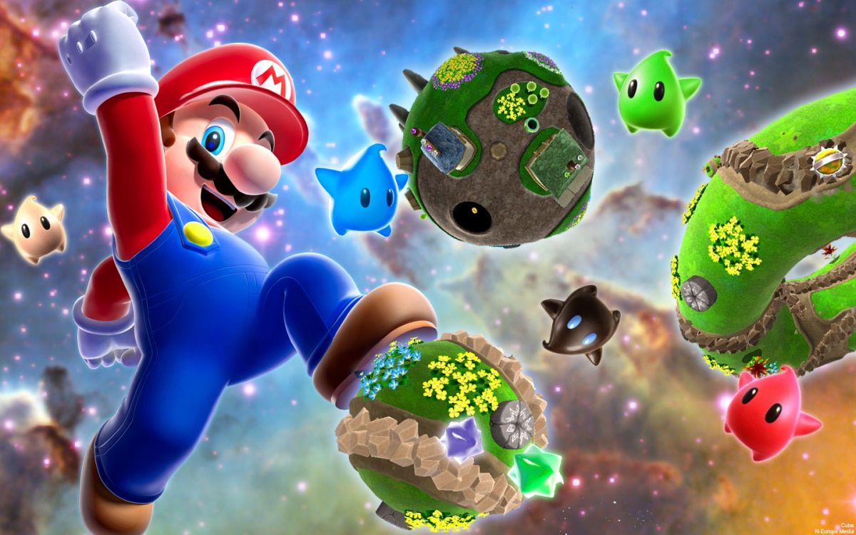 Super Mario Galaxy uses button prompts on Nvidia Shield