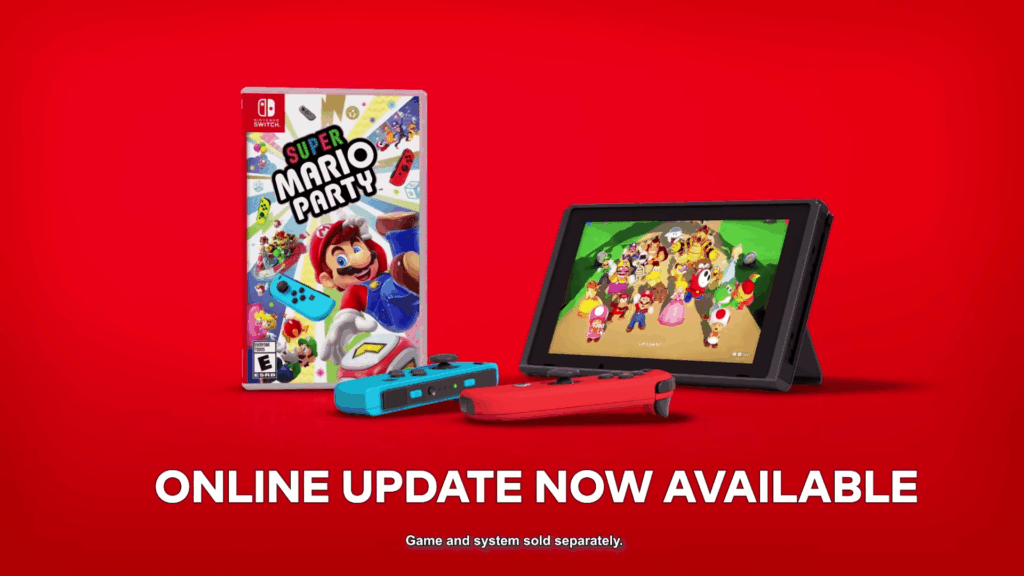 Super Mario Party version 1.1.0 adds online modes